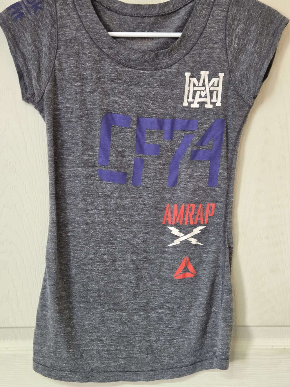 Reebok Crossfit Heather Gray Tee, XS
